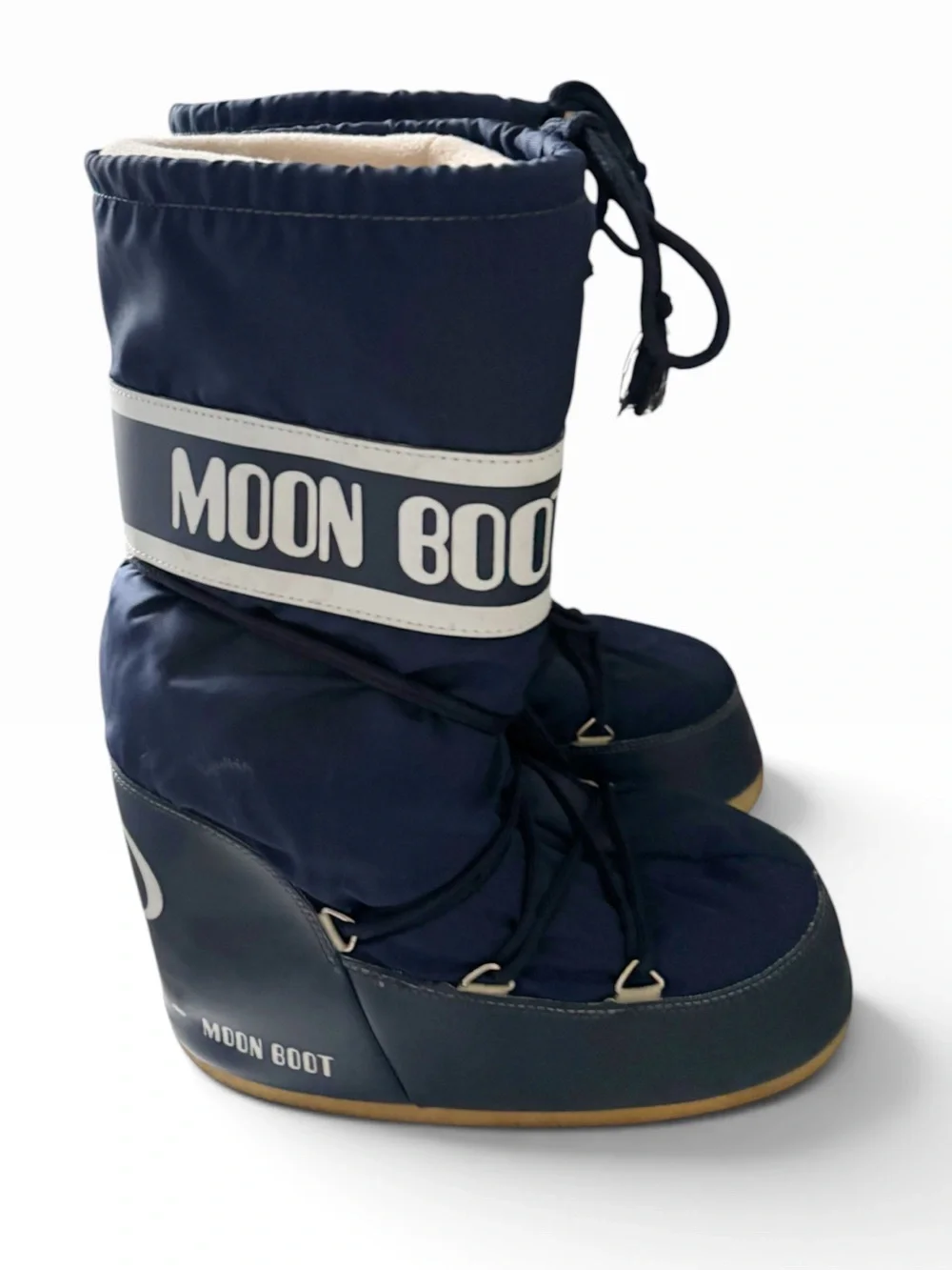 MOON BOOTS Iconic Classic Snow Boots Navy Blue Size US 9/EU 41